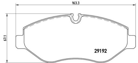 Колодка тормозов. диск. MB SPRINTER передн. (выр-во) BREMBO P 50 085