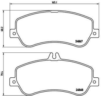 Колодки гальмівні дискові BREMBO P 50 086