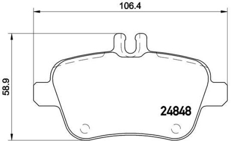 Комплект тормозных колодок BREMBO P50091