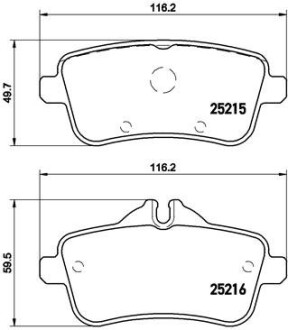 Комплект гальмівних колодок BREMBO P 50 099