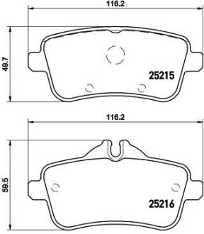 Комплект тормозных колодок из 4 шт. дисков BREMBO P50101