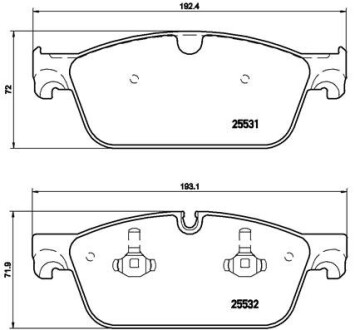 Колодка гальм. диск. передн. BREMBO P 50 102