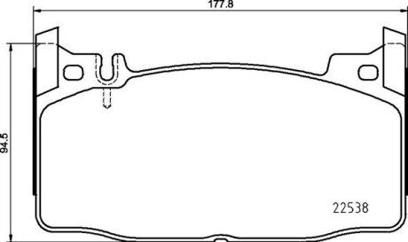 Колодки гальмівні дискові (комплект 4 шт) BREMBO P50143