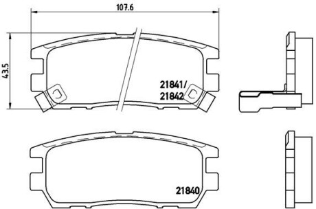 Комплект гальмівних колодок BREMBO P54018