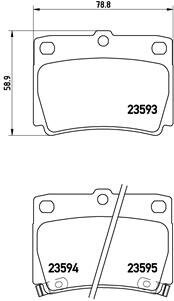 Комплект гальмівних колодок BREMBO P54026