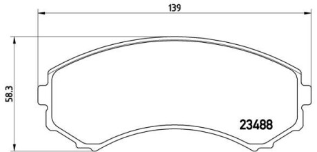 Комплект гальмівних колодок BREMBO P54029