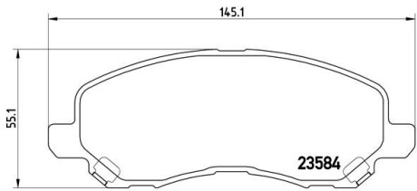 Колодка гальм. диск. MITSUBISHI GALANT VI (EA_), LANCER передн. BREMBO P 54 030 (фото 1)