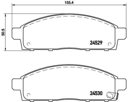 Колодка гальм. диск. MITSUBISHI L200 передн. BREMBO P 54 038