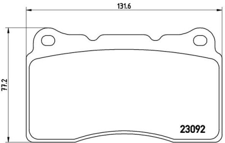 Комплект гальмівних колодок BREMBO P54040