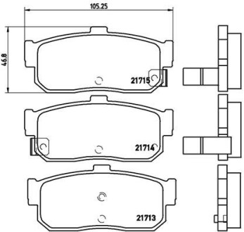 Комплект гальмівних колодок BREMBO P56029