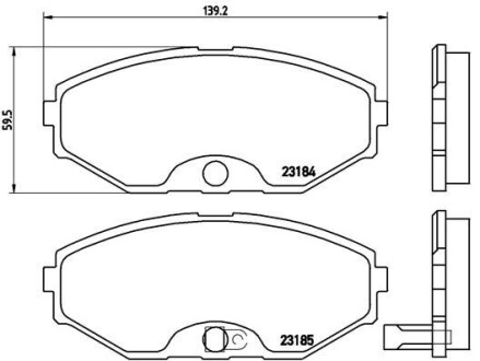 Комплект гальмівних колодок BREMBO P56045