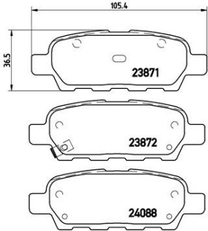 Гальмівні колодки, дискові BREMBO P 56 046