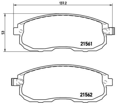 Комплект тормозных колодок BREMBO P56065