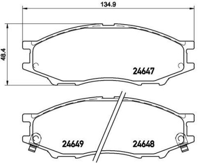 Комплект гальмівних колодок BREMBO P 56 083