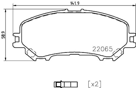 Колодка гальм. диск. передн. BREMBO P 56 099 (фото 1)