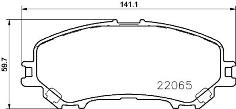 Колодка тормозов. диск. NISSAN QASHQAI, RENAULT KADJAR передн. (выр-во) BREMBO P 56 100