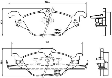 Комплект гальмівних колодок BREMBO P 59 030