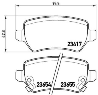 Колодка гальм. диск. OPEL ASTRA G задн. BREMBO P 59 038