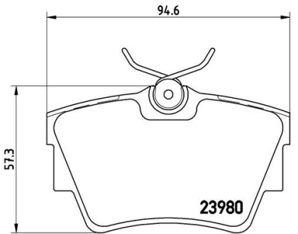 Комплект гальмівних колодок BREMBO P 59 041