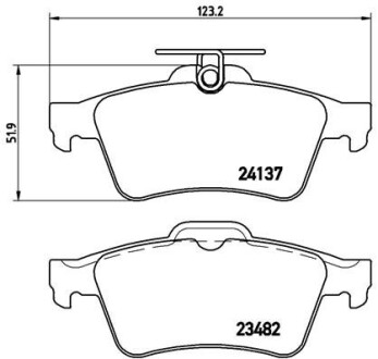 Гальмівні колодки задні CADILLAC/CHEVROLET/CITROËN/FORD/JAGUAR/MAZDA/OPEL/PONTIAC/RENAULT/SAAB BREMBO P59042