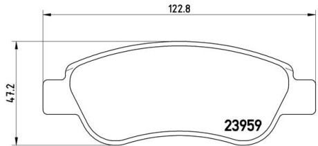 Комплект гальмівних колодок BREMBO P61081