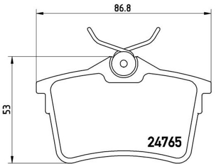 Комплект гальмівних колодок BREMBO P 61 084