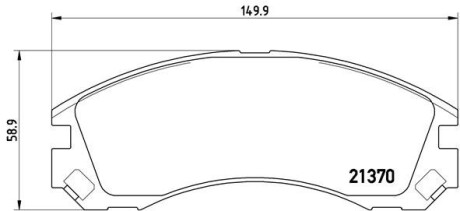 Колодка тормозов. диск. MITSUBISHI LANCER VI (CK/P_A), OUTLANDER, PAJERO II (V2_W) передн. (выр-во BREM BREMBO P 61 089