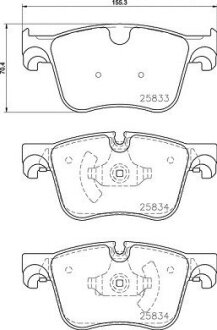 Колодки тормозные дисковые (комплект 4 шт.)) BREMBO P61127