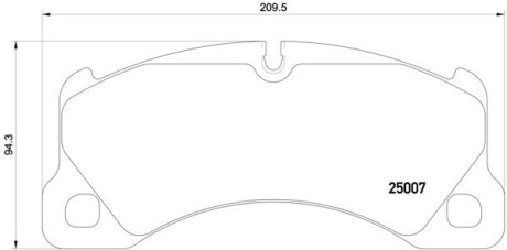 Колодка гальм. диск. PORSCHE CAYENNE, VW TOUAREG передн. BREMBO P 65 021