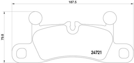 Колодка гальм. диск. VW TOUAREG задн. BREMBO P 65 027