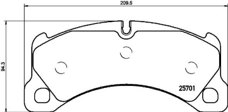 Комплект гальмівних колодок BREMBO P 65 033