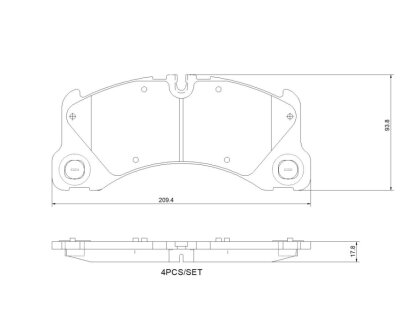 Комплект гальмівних колодок BREMBO P 65 046