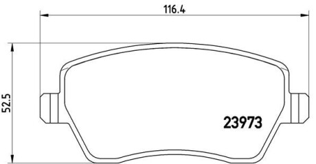 Комплект гальмівних колодок BREMBO P 68 033