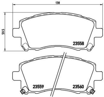 Комплект тормозных колодок BREMBO P78010