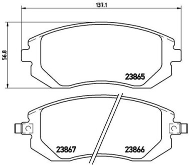 Колодки гальмівні дискові BREMBO P 78 013 (фото 1)