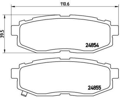 Комплект тормозных колодок из 4 шт. дисков BREMBO P78018