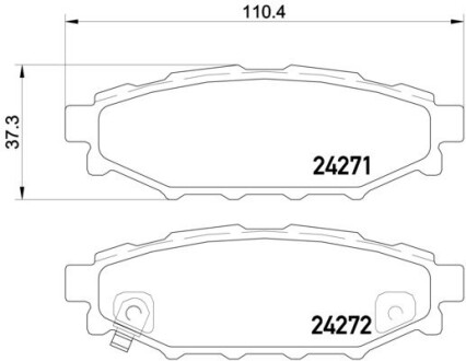 Колодка гальм. диск. SUBARU LEGACY IV задн. BREMBO P 78 020