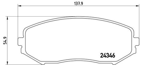 Комплект гальмівних колодок BREMBO P79018