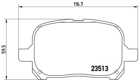 Комплект гальмівних колодок BREMBO P83040