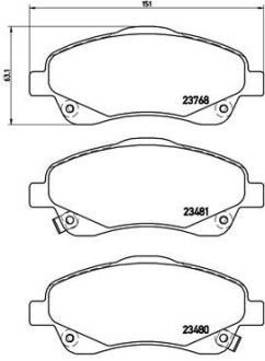 Комплект гальмівних колодок BREMBO P83046