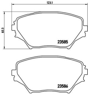 Комплект гальмівних колодок BREMBO P83055 (фото 1)