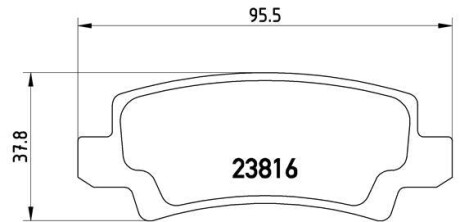 Комплект гальмівних колодок BREMBO P83065 (фото 1)