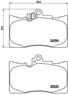 Комплект гальмівних колодок BREMBO P 83 072