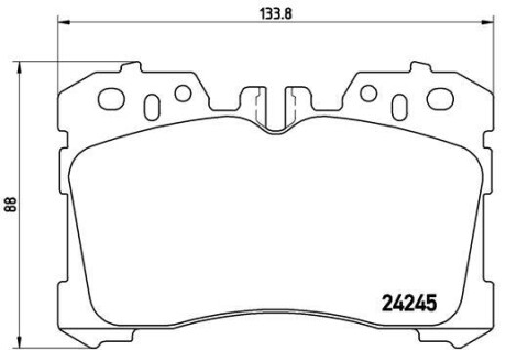 Колодка гальм. диск. LEXUS LS IV 460, 460 AWD, 600 H 04/06 - передн. BREMBO P 83 075