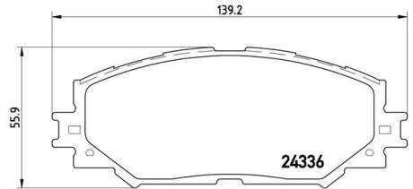 Комплект гальмівних колодок BREMBO P83082