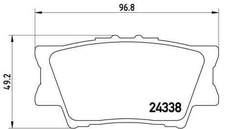 Колодка тормозов. диск. TOYOTA CAMRY, RAV 4 задн. (выр-во) BREMBO P 83 089