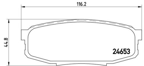 Колодка тормозов. диск. TOYOTA LAND CRUISER UZJ200 07 - задн. (выр-во) BREMBO P 83 098