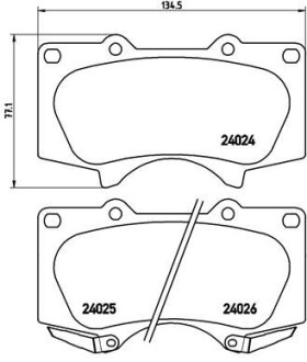 Комплект тормозных колодок BREMBO P83102