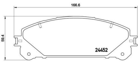 Колодки гальмівні дискові (комплект 4 шт) BREMBO P 83 145