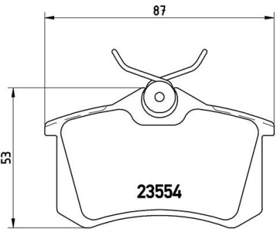 Колодка гальм. диск. AUDI A4, A6, VW GOLF IV задн. BREMBO P 85 017